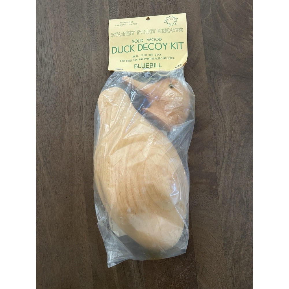 Vintage Stoney Point Decoys Solid Wood Duck Decoy Kit Bluebill Folk Art USA New